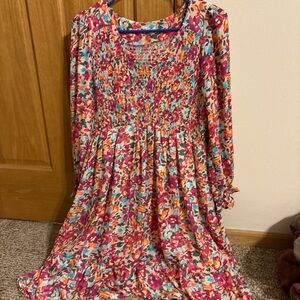 Floral Kids Dress - Multicolor